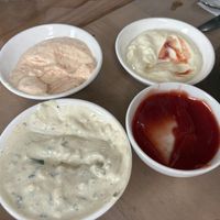 Sauces were delicious, especially tartar  at Seitan Urban Bistro in Lima