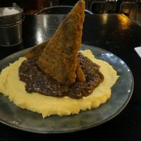 Seitan with potato mash at Seitan Urban Bistro in Lima