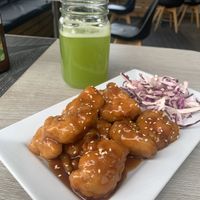 Delicious cauliflower wings  at Seitan Urban Bistro in Lima