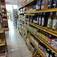 Large organic store, wine section at Dalla Terra al Cielo - Tortona in Turin