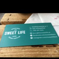 business card  at Sweet Life American Bakery and Specialty Coffee Bar in Krakow