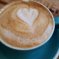 vegan cappuccino at Sweet Life American Bakery and Specialty Coffee Bar in Krakow