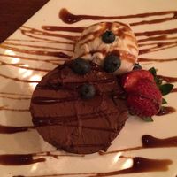 vegan raw chocolate cheesecake with local CoYo icecream at Lemon and Thyme in Mooloolaba