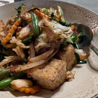 Vegan Chili and Hot Basil stir-fry at Som Tam Thai Restaurant in Maroochydore