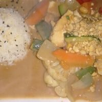 tofu in peanut sauce at Zen House in Berlin