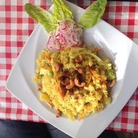 Fried rice with vegs, tofu and nuts at Zen House in Berlin