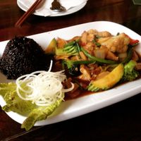 "Duck" with veggies in a garlic & chili sauce. at Zen House in Berlin