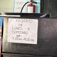 It seems that their hours have changed several times. On 11-15-2022 their hours were 7am-4pm.  at La Cozumelena in Cozumel