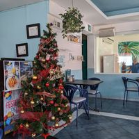 Dining area during Xmas at La Cozumelena in Cozumel