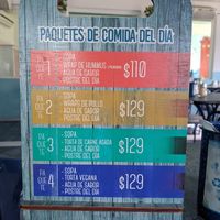 Food combos at La Cozumelena in Cozumel