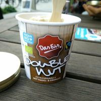 Hazelnut ice cream at ElbFaire in Hamburg