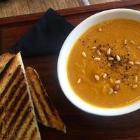 Pumpkin soup. at The Orchard in South East London