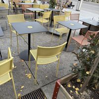 outdoor seating  at Hiltl - Sihlpost in Zurich