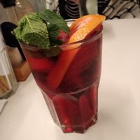 Rhubarb Hibiscus Home Made Lemonade at Ramen in Ghent