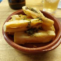 Cassava fries at La Alpargata in Madrid