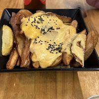 Cheddar fries #Veganuary at La Alpargata in Madrid