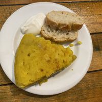 Potato tortilla (different angle )  at La Alpargata in Madrid