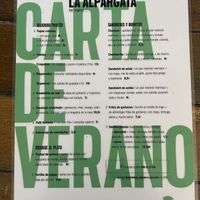 Carte de saison  at La Alpargata in Madrid