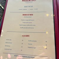 Brunch Menu Part 1  at MADENITALY in Copenhagen