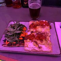 Left: mushroom. Right: jackfruit n’duja and potato. Both great but I slightly preferred the mushroom. Don’t be fooled by small looking portion - it was super filling    at MADENITALY in Copenhagen