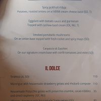 Menu   at MADENITALY in Copenhagen