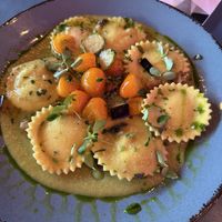 Ravioli with cashew cream  at MADENITALY in Copenhagen
