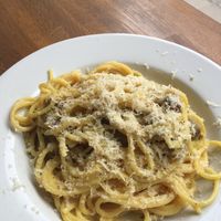 Amazing vegan pasta  at MADENITALY in Copenhagen