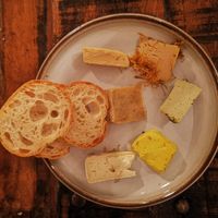 Half cheese plate, vegan cheese from France and Italy  at MADENITALY in Copenhagen