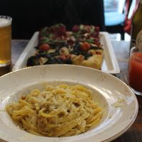 Pizza and pasta at MADENITALY in Copenhagen