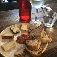 Cheese platter to start (all vegan) at MADENITALY in Copenhagen