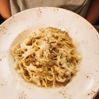 Pasta cabonara with ordered GF pasta!  at MADENITALY in Copenhagen