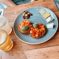 Starters with cheese  at MADENITALY in Copenhagen