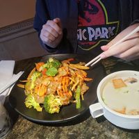 Vegan drunken noodles at Muse Thai Bistro in Manchester