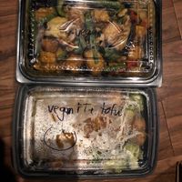 Clearly labeled as vegan ⚡️ at Muse Thai Bistro in Manchester