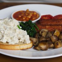 Full vegan breakfast at Leith Depot in Edinburgh