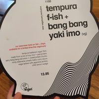 Ingredients of the f-ish dish #Veganuary at Wagamama - Ealing Broadway in West London