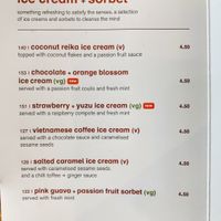 Ice cream + sorbet at Wagamama - Ealing Broadway in West London