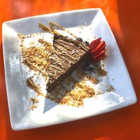 Vegan Chocolate Coconut Tart!  at Novo Restaurant and Lounge in San Luis Obispo
