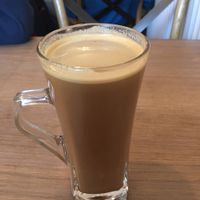 Turmeric hot chocolate ✨ at Excalibur Cafe in Glastonbury