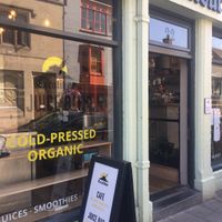 Entrance  at Excalibur Cafe in Glastonbury