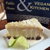 Vegan cheesecake at The Peacock in Nottingham