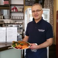 Gabriel is the most friendly waiter in all of Berlin .. I´m sure! at Couscous in Berlin