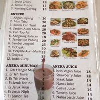 menu page 1 at Indo Vegan in Jakarta