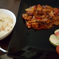 Scrummy vegan curry at The Leaf in The Hague