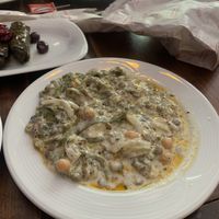 Chickpea in creamy sauce (not vegan) at Galata Kitchen in Istanbul