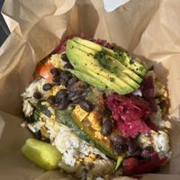 Oakie fried rice DELICIOUSNESS at A Broken Angel - Food Cart + Catering in Bend