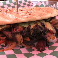 Philly sandwich! at A Broken Angel - Food Cart + Catering in Bend