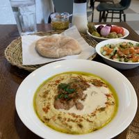 Hummus with fava beans   at Hummus Elijah in Makati