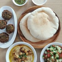 Hummus, Falafel & Salad (400 + service 5% = 420 PHP) at Hummus Elijah in Makati