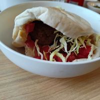 Pita and falafel at Hummus Elijah in Makati